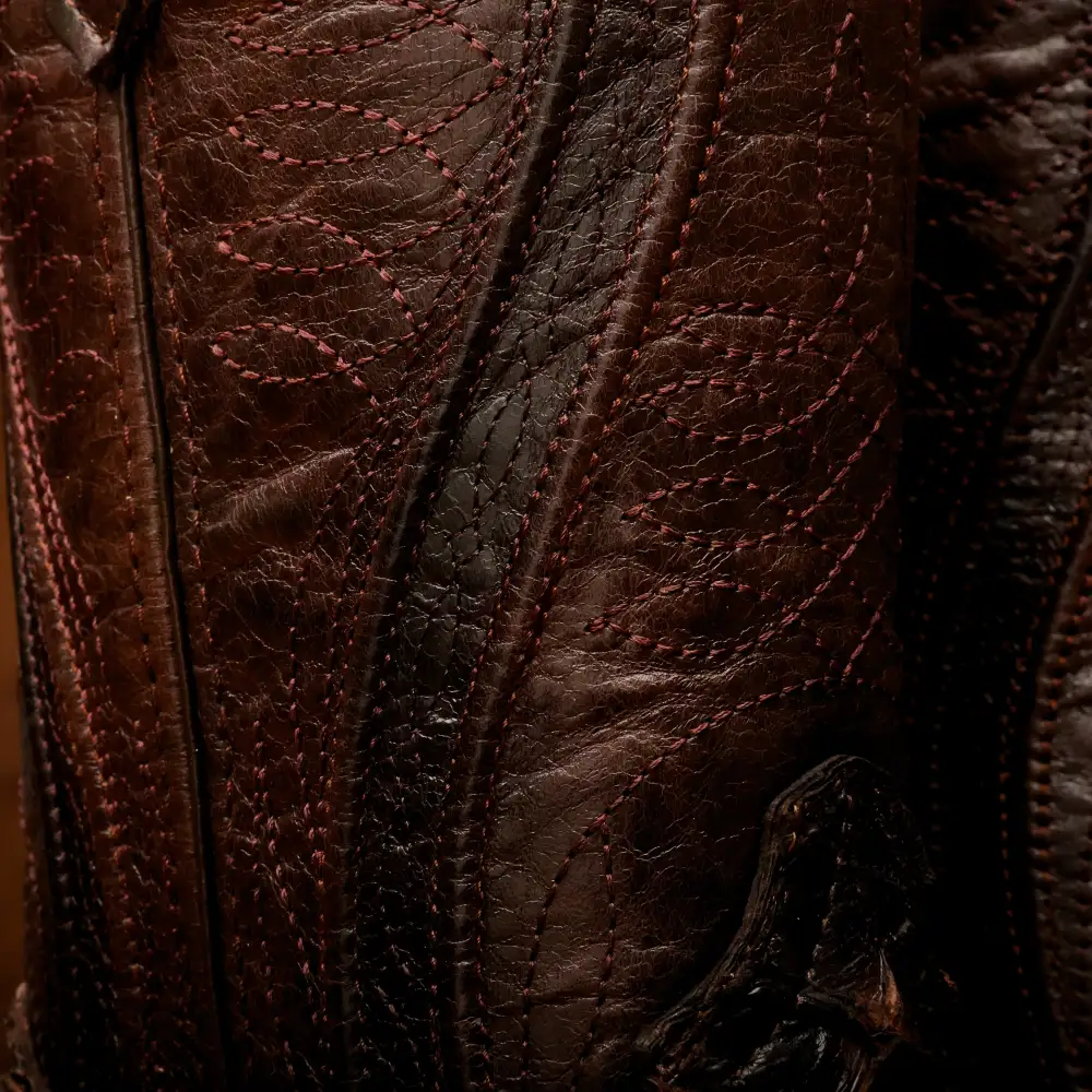 AUTHENTIC Brown Pirarucu Boots - Square Toe