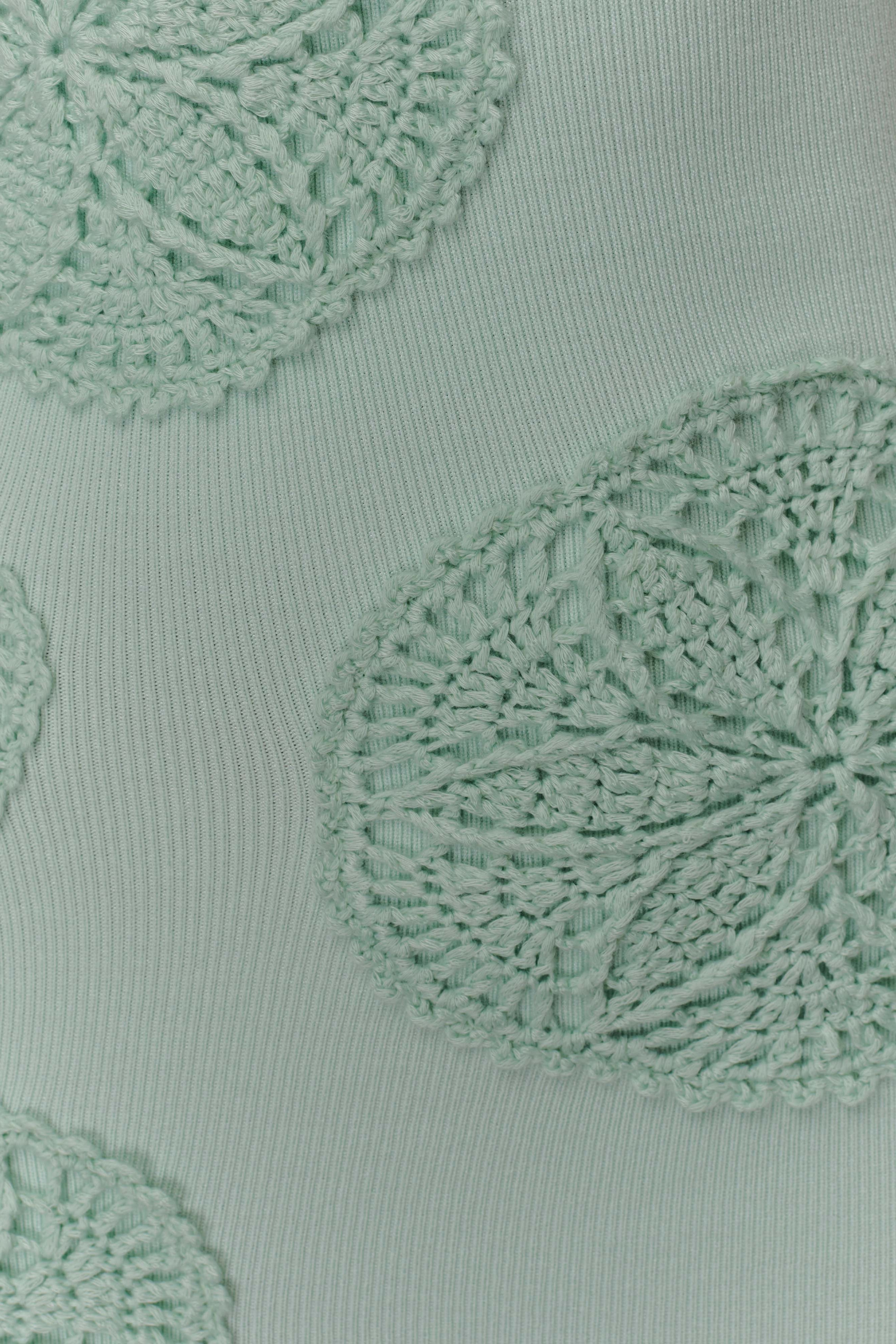 Aqua Crochet Knit Maxi Dress