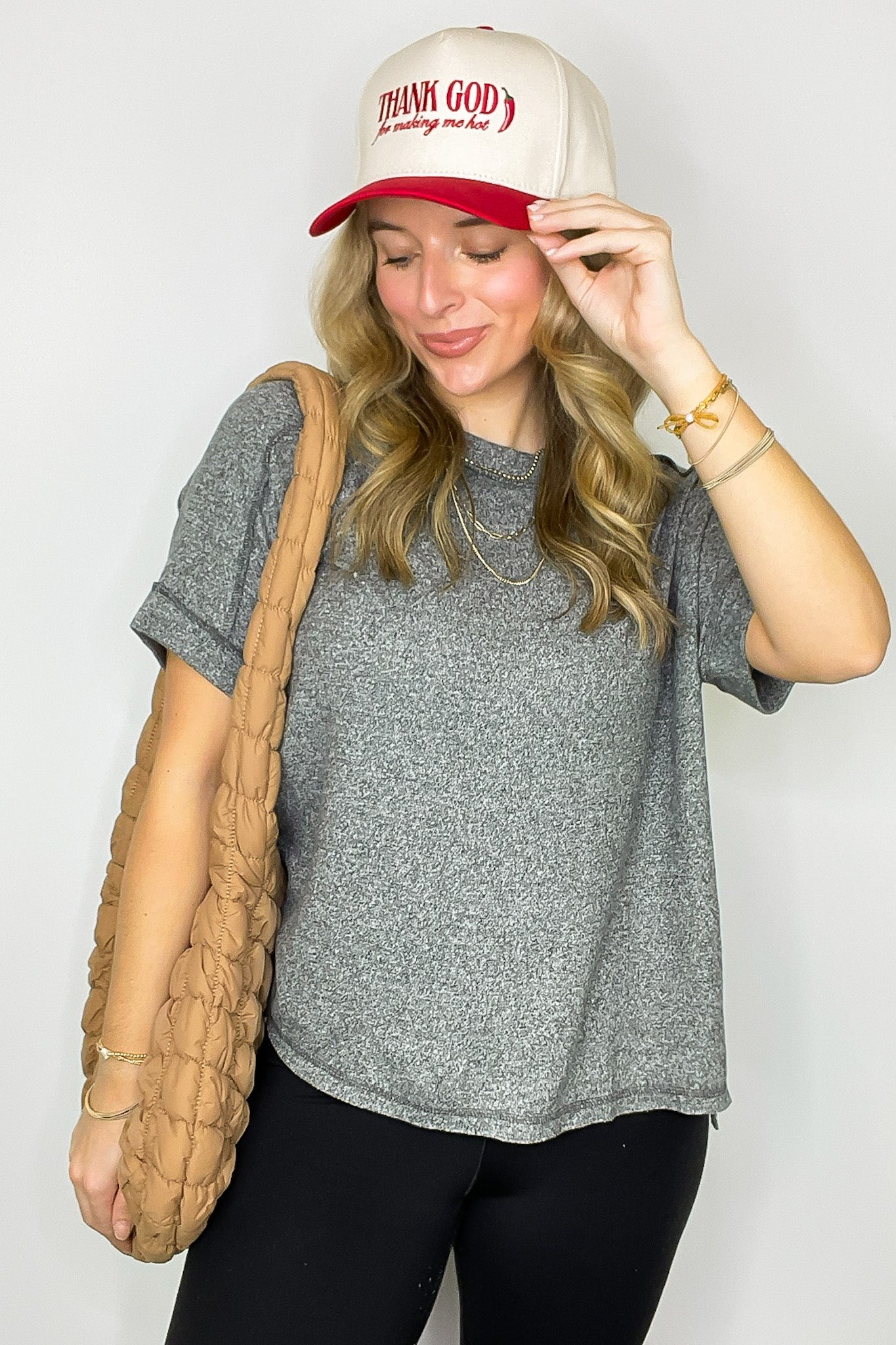 Sunday Muse Melange High Low Tee