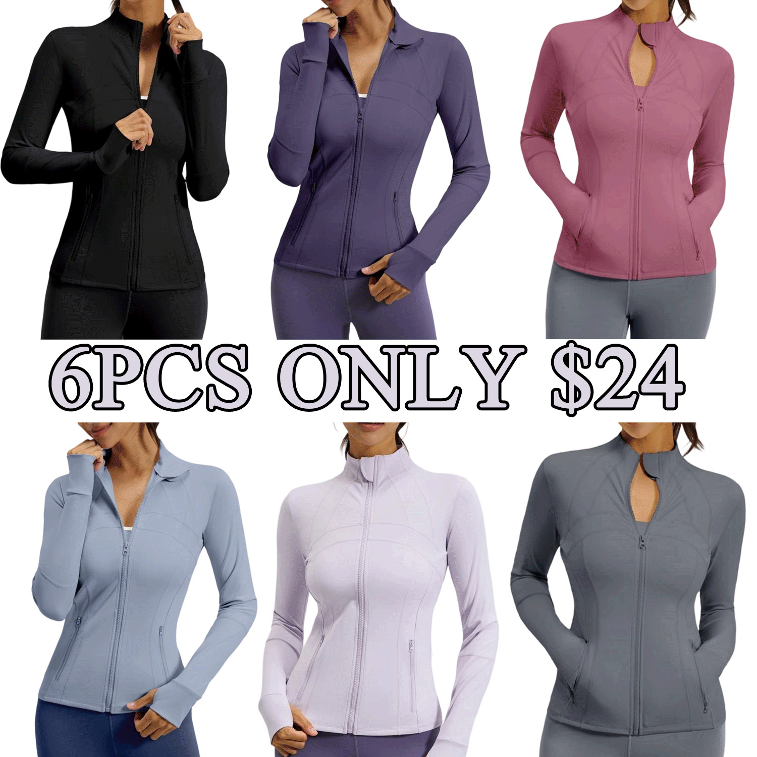 Women’s Soft Blue Full Zip Athletic Jacket – Slim Fit Activewear