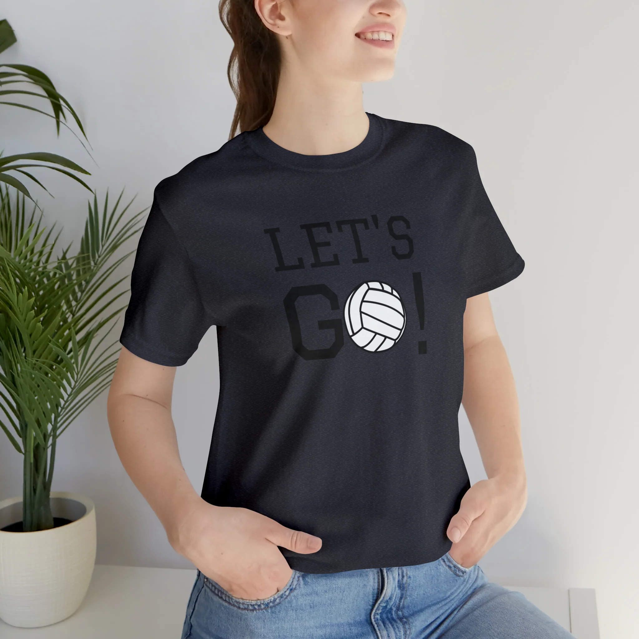 Let's Go! Volleyball Unisex Jersey Short Sleeve Tee