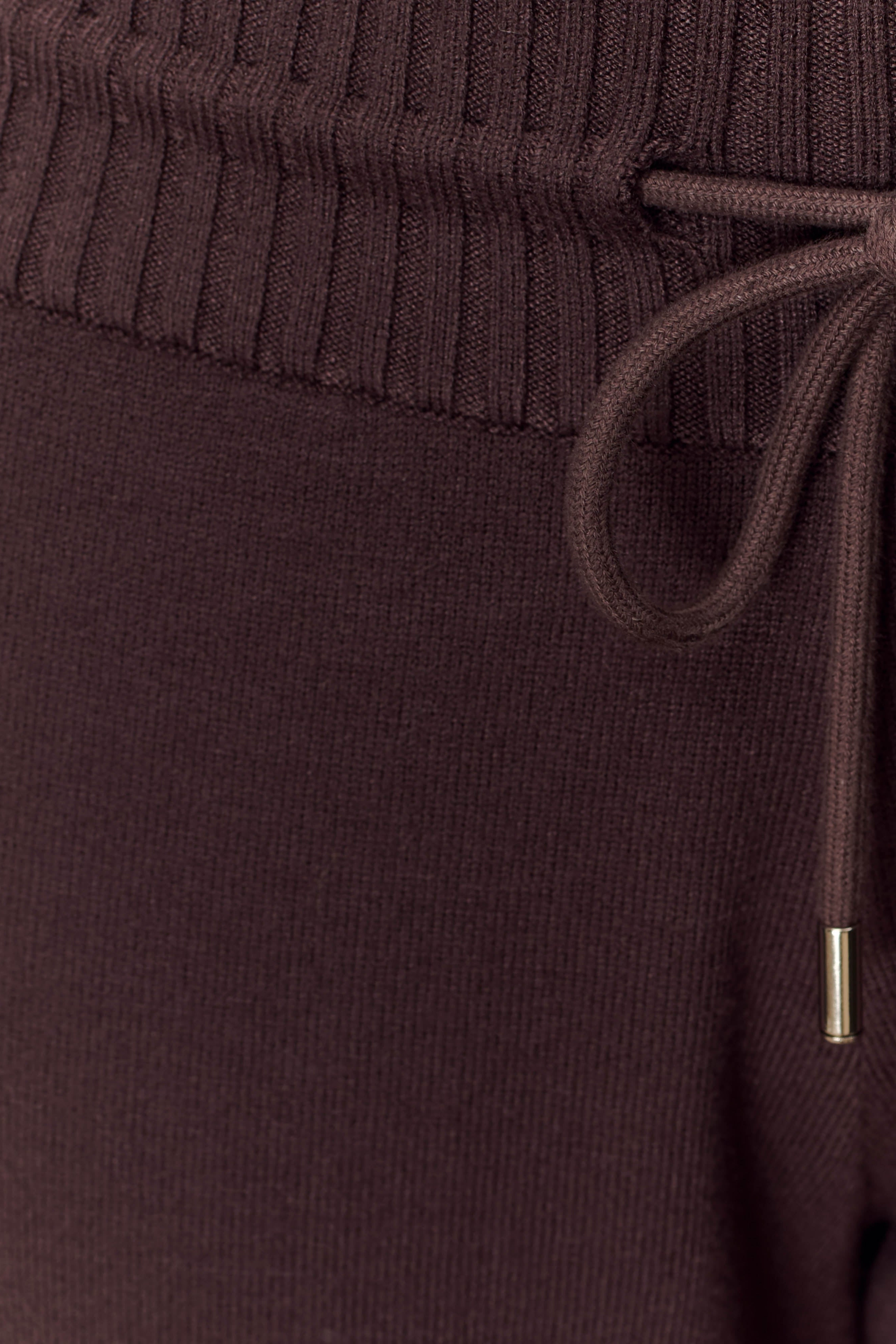 Chocolate Knit Wide Leg Pants