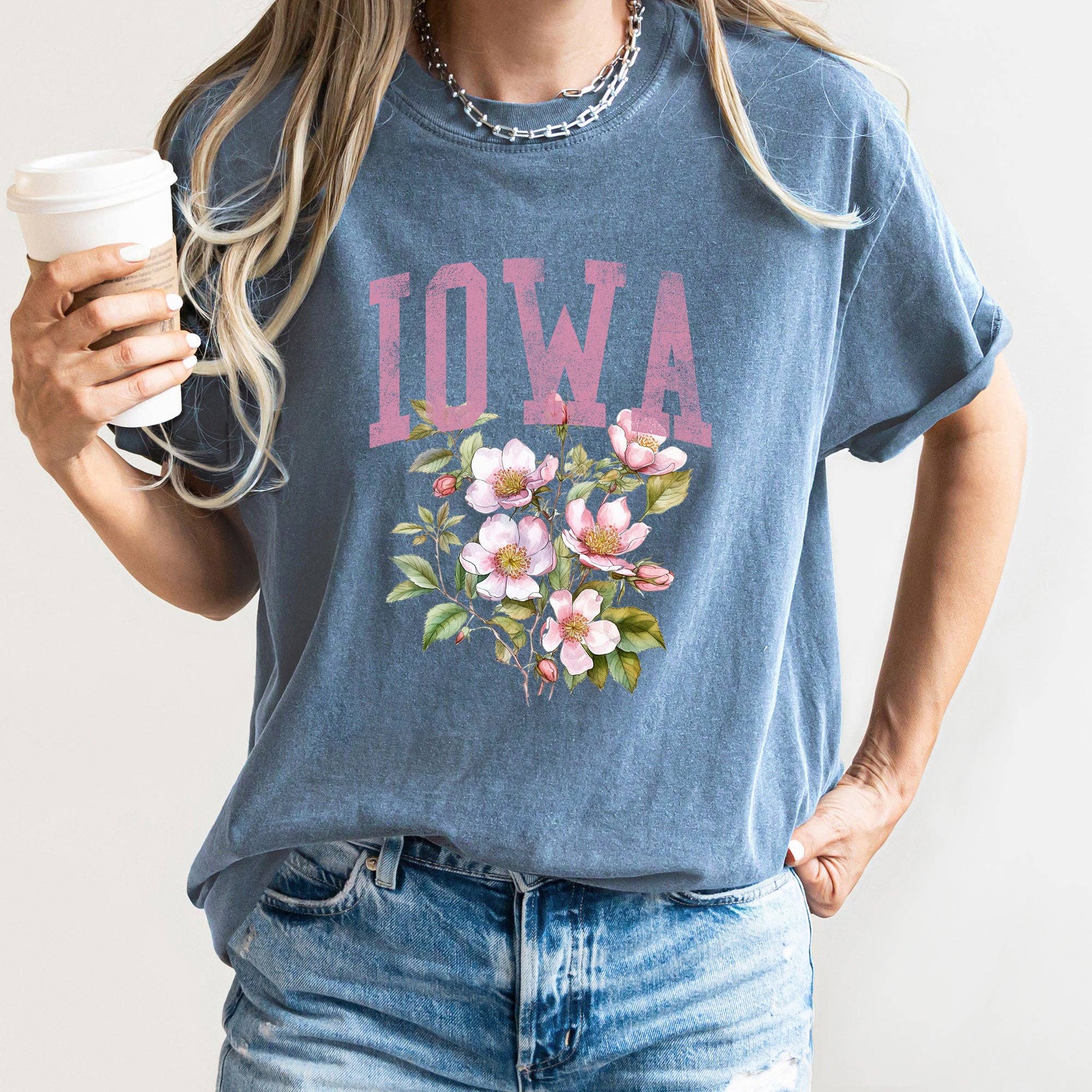 Iowa Wild Rose State Flower T-shirt