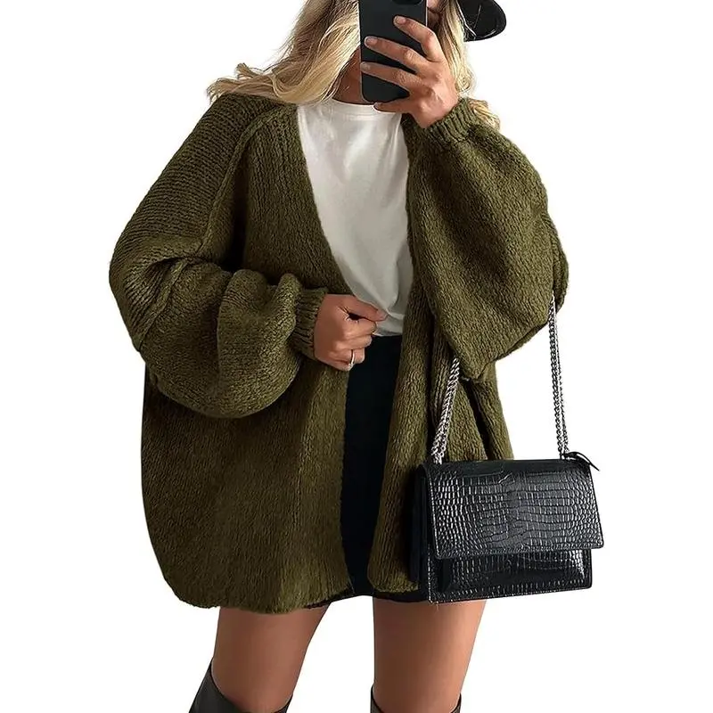 Women's autumn oversized long cardigan sweater
