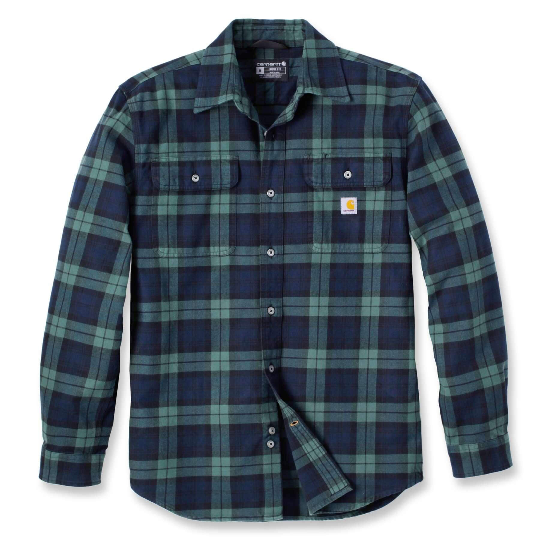 CHT Heavyweight Flannel Loose Fit Long-Sleeve Plaid Shirt 106356