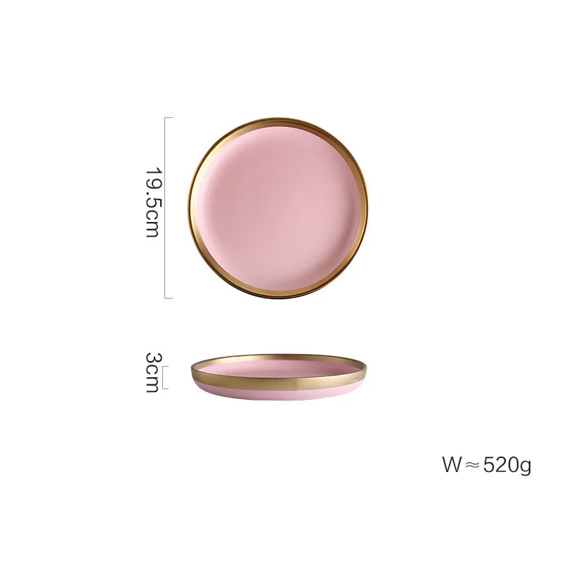 Pink & Gold Porcelain Dinnerware