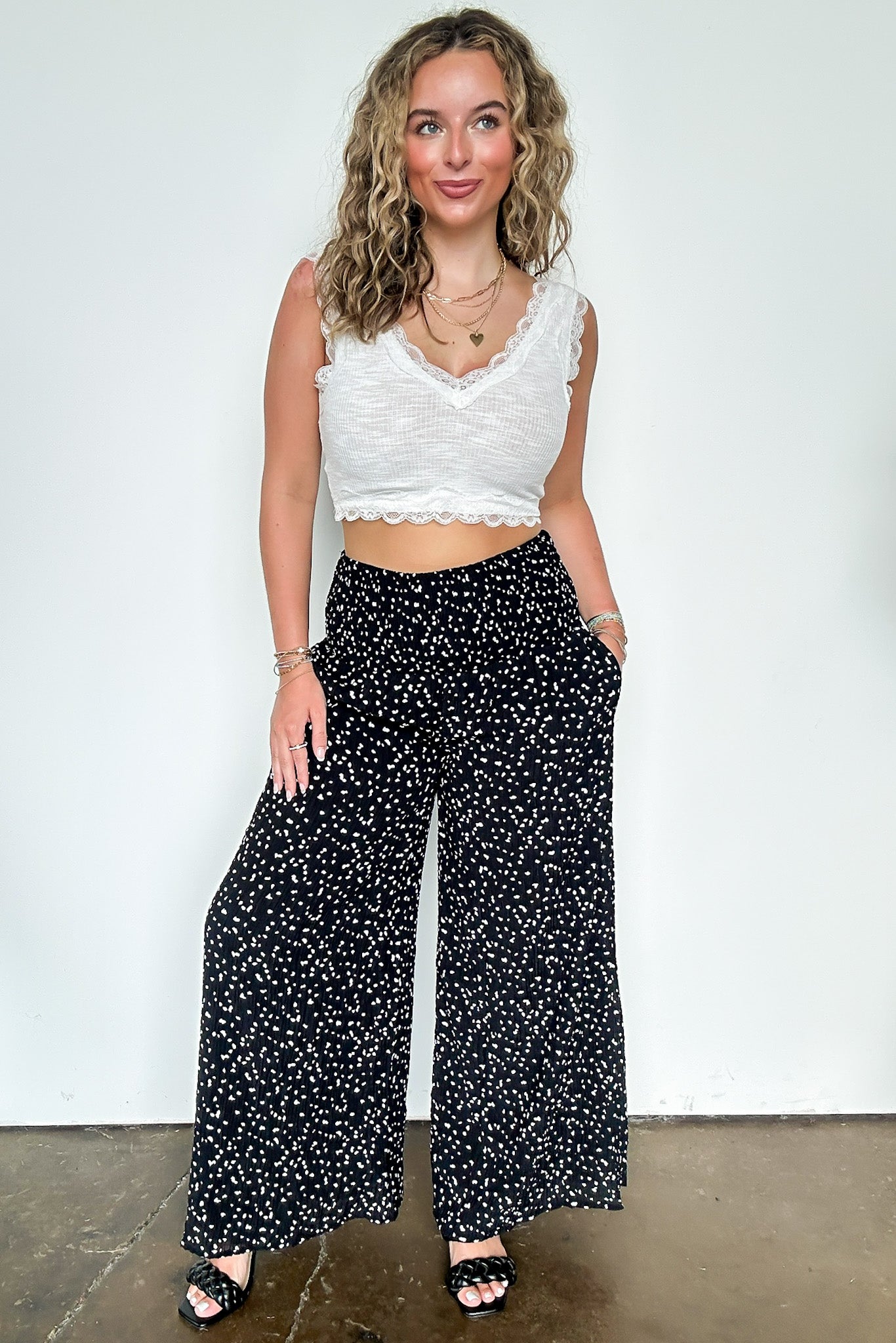 Flare High Waist Flowy Pants