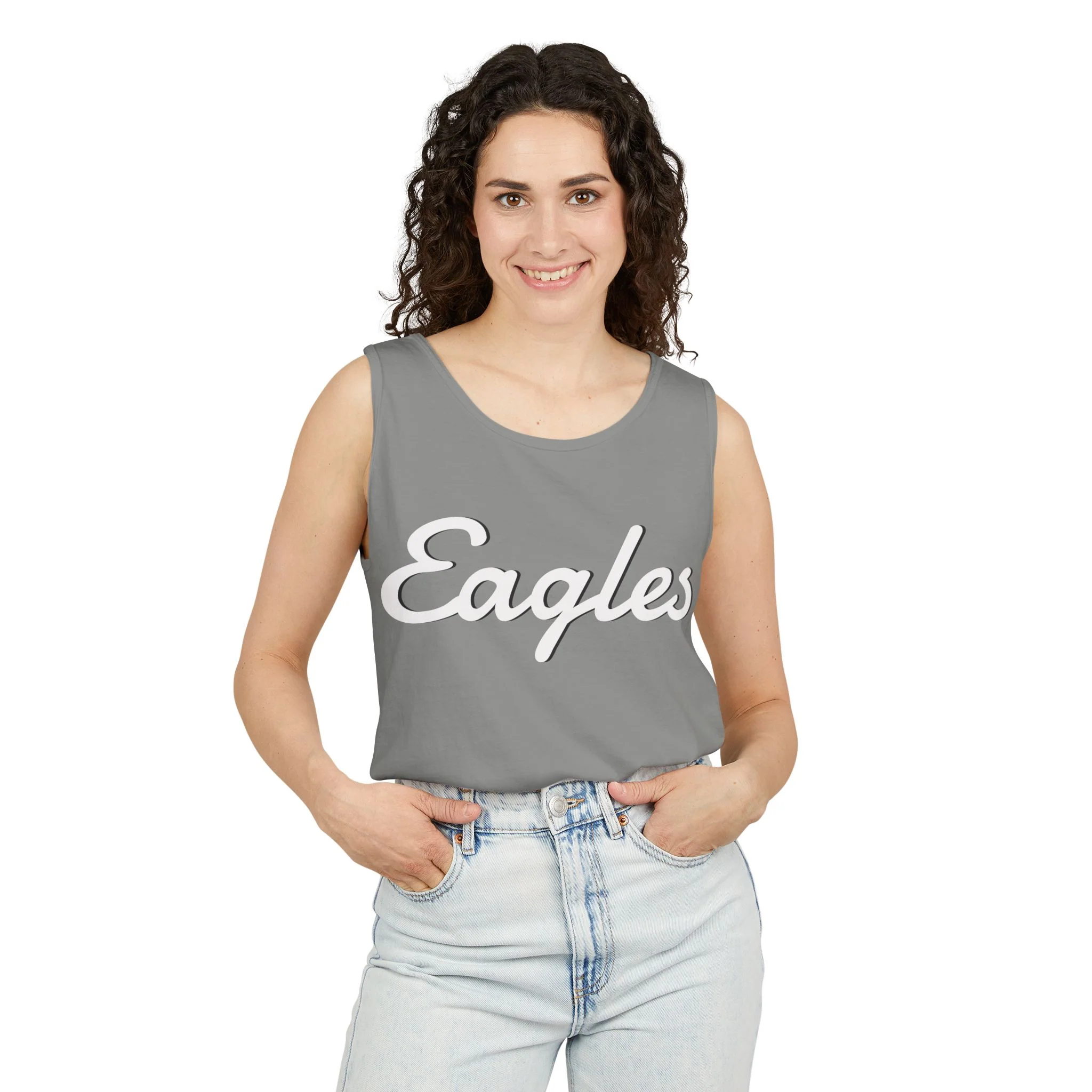 Eagles Unisex Garment-Dyed Tank Top - Casual Summer Apparel for Sports Enthusiasts