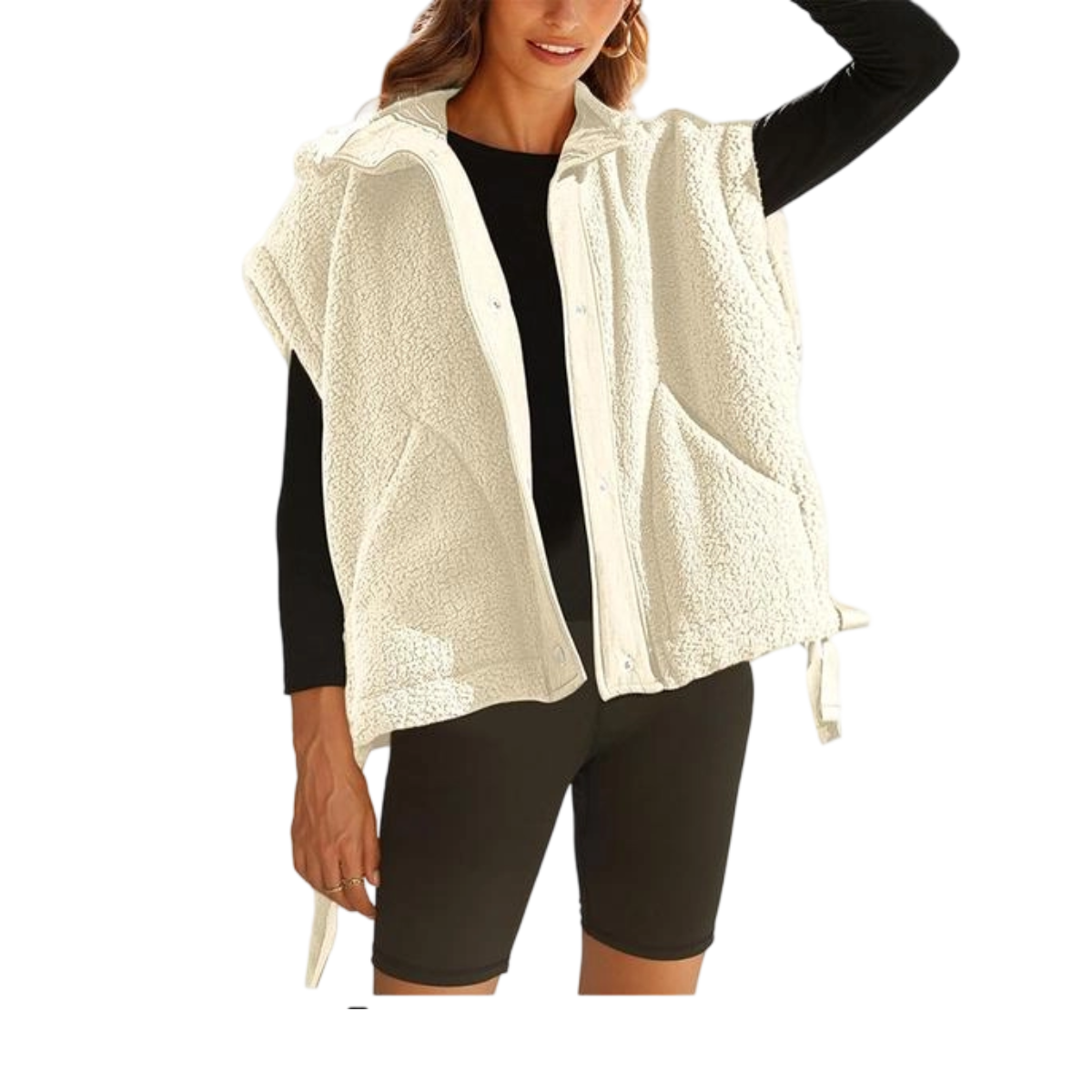 Women's Warm Fleece Button Down Vest
