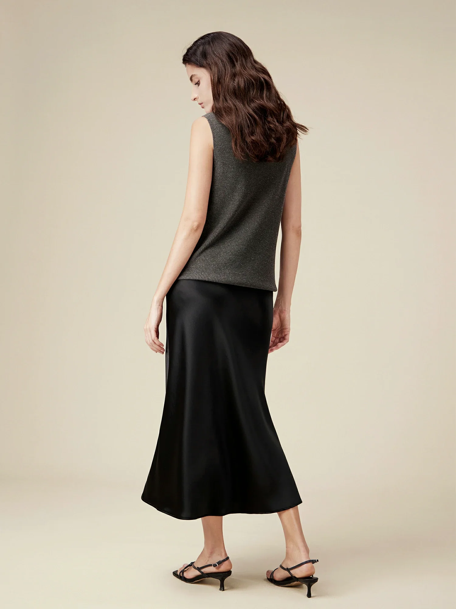 Linen & Lyocell Sleeveless Lapel Casual Tank