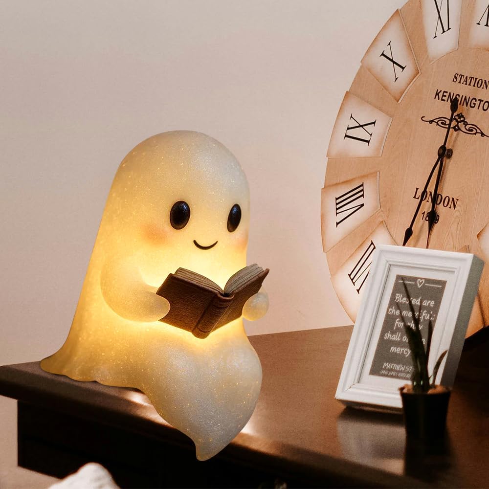 Cute Ghost Reading Book Lamp
