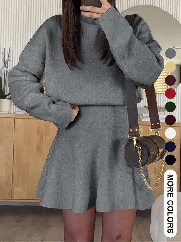 Women's Half-High Neck Knit Dress