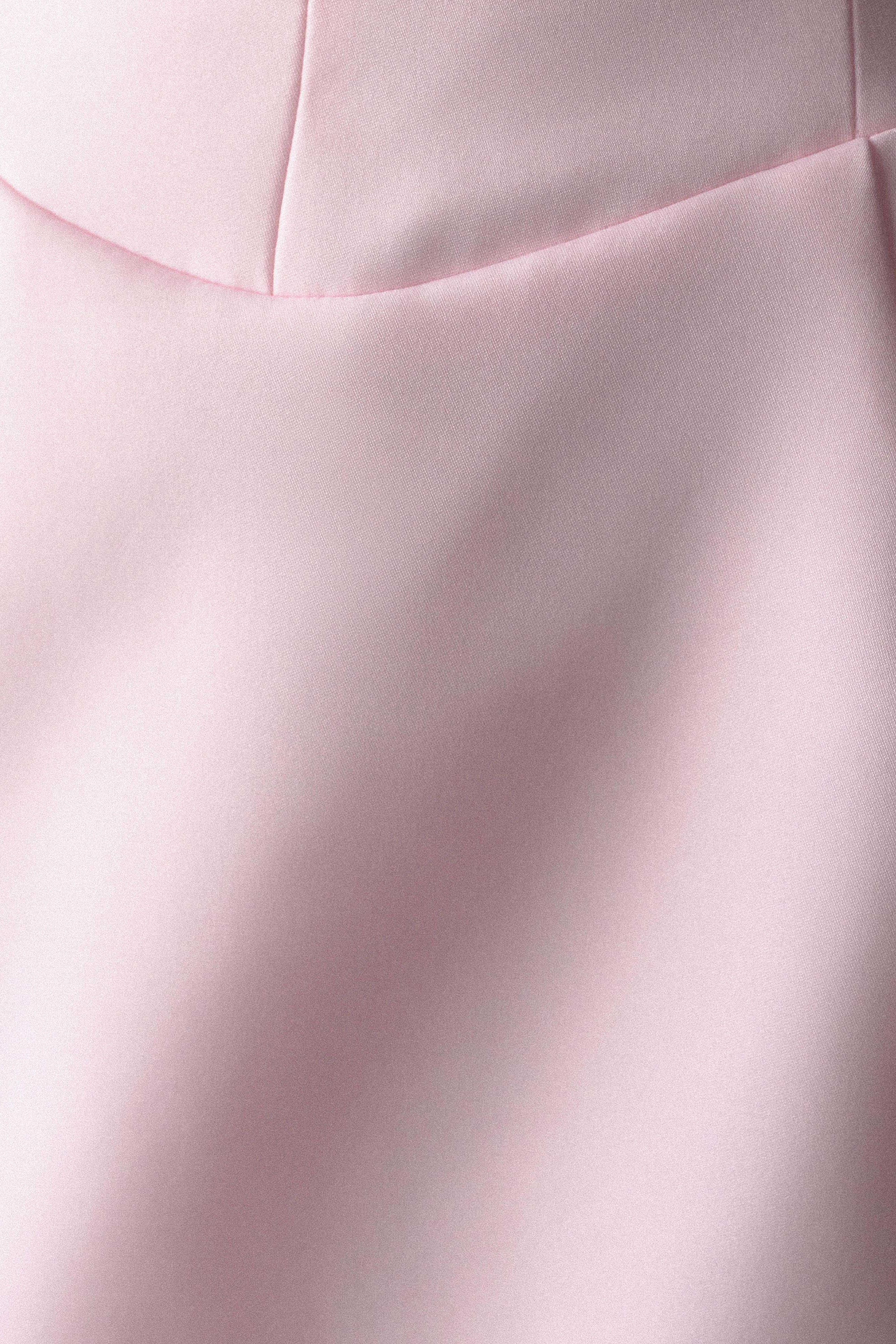 Pink Strapless Suiting Mini Dress