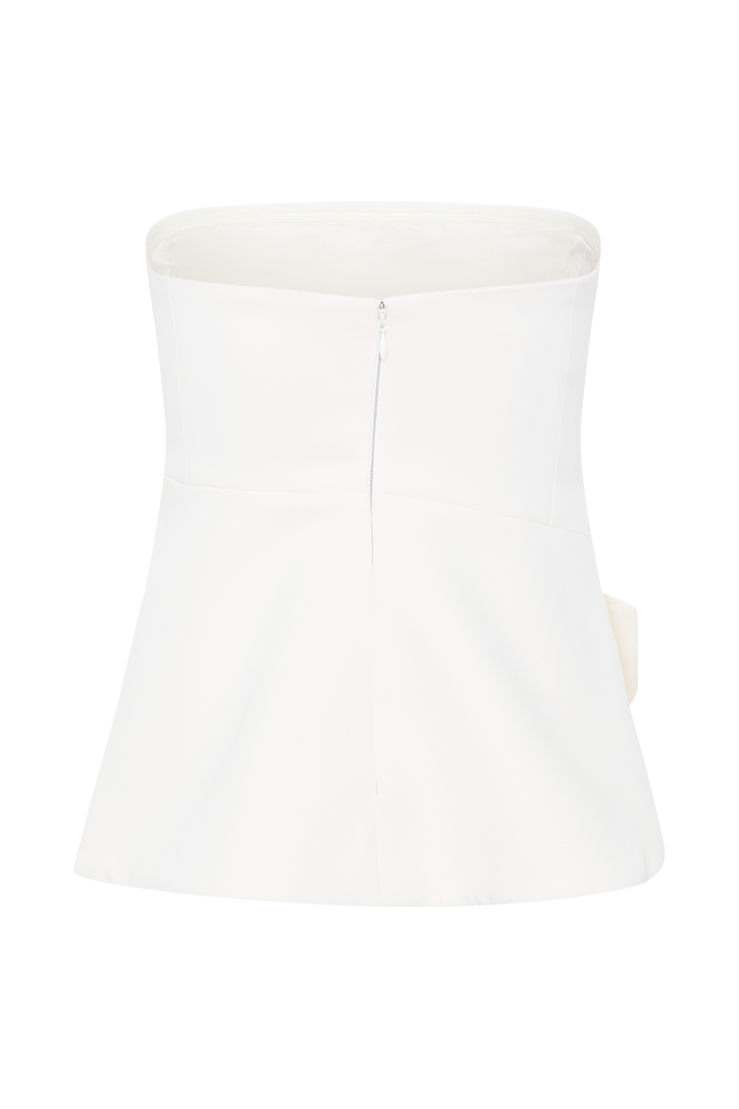 Ivory Strapless Suiting Top