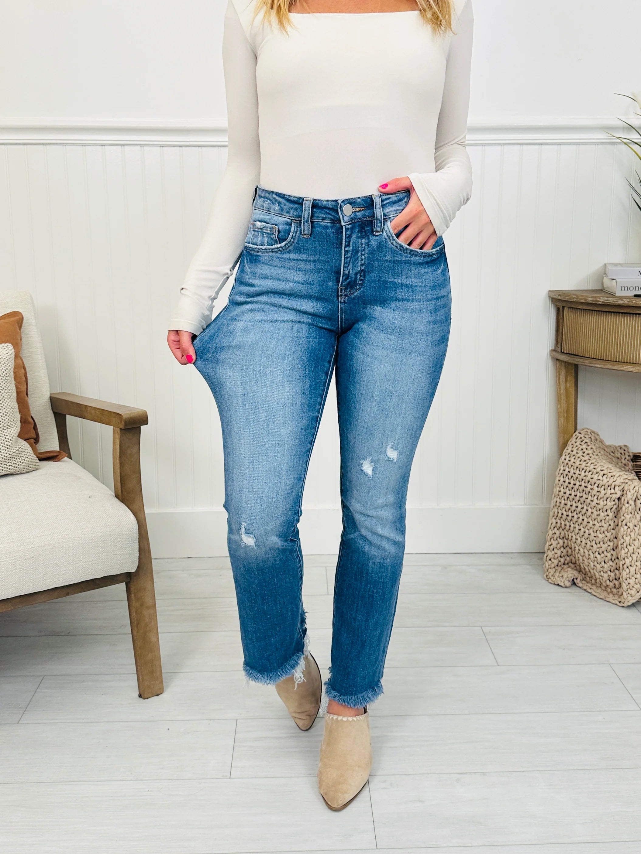 Head Start Tummy Control Cropped Bootcut Jeans