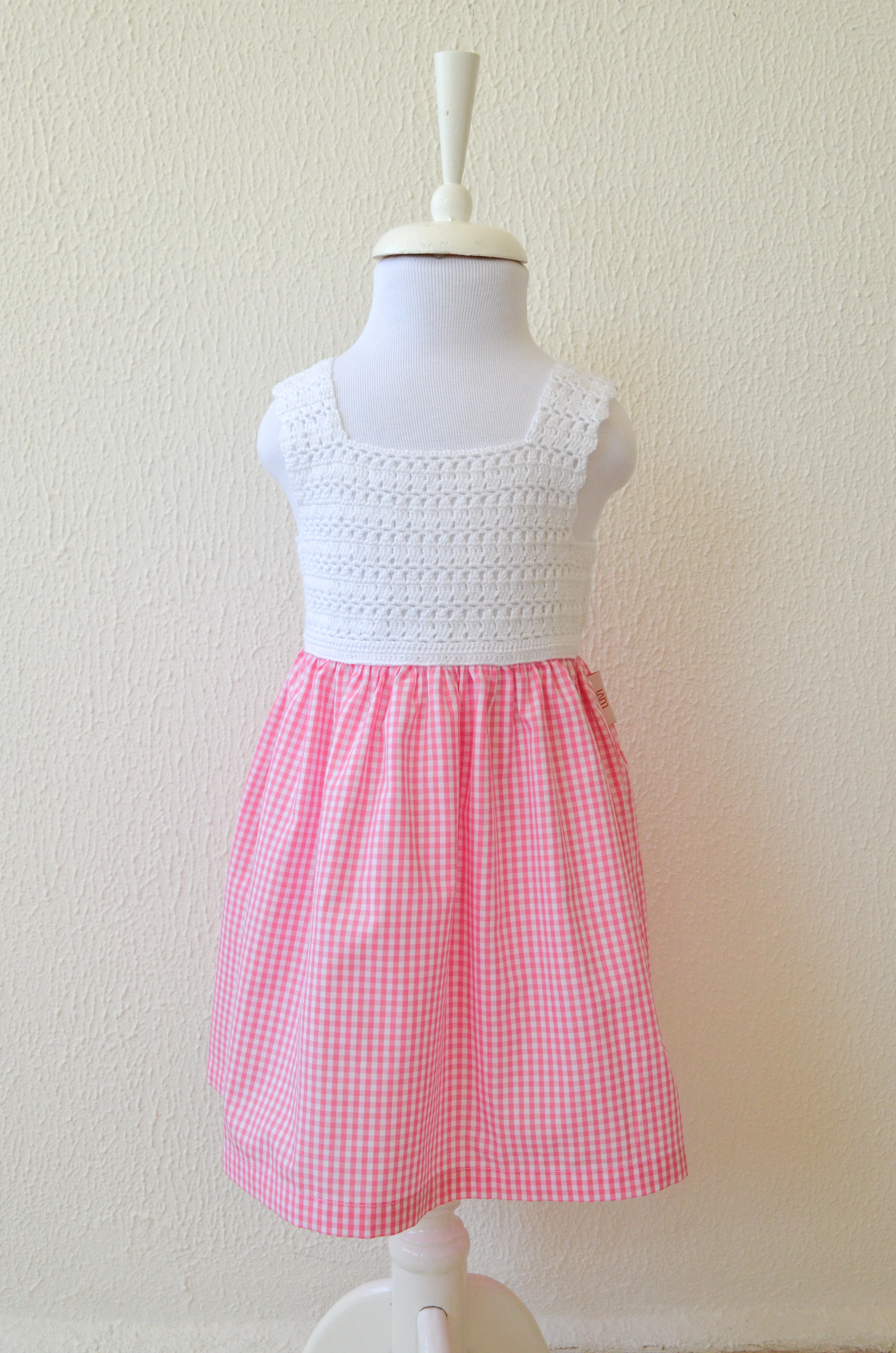 Pink Gingham Baby Dress