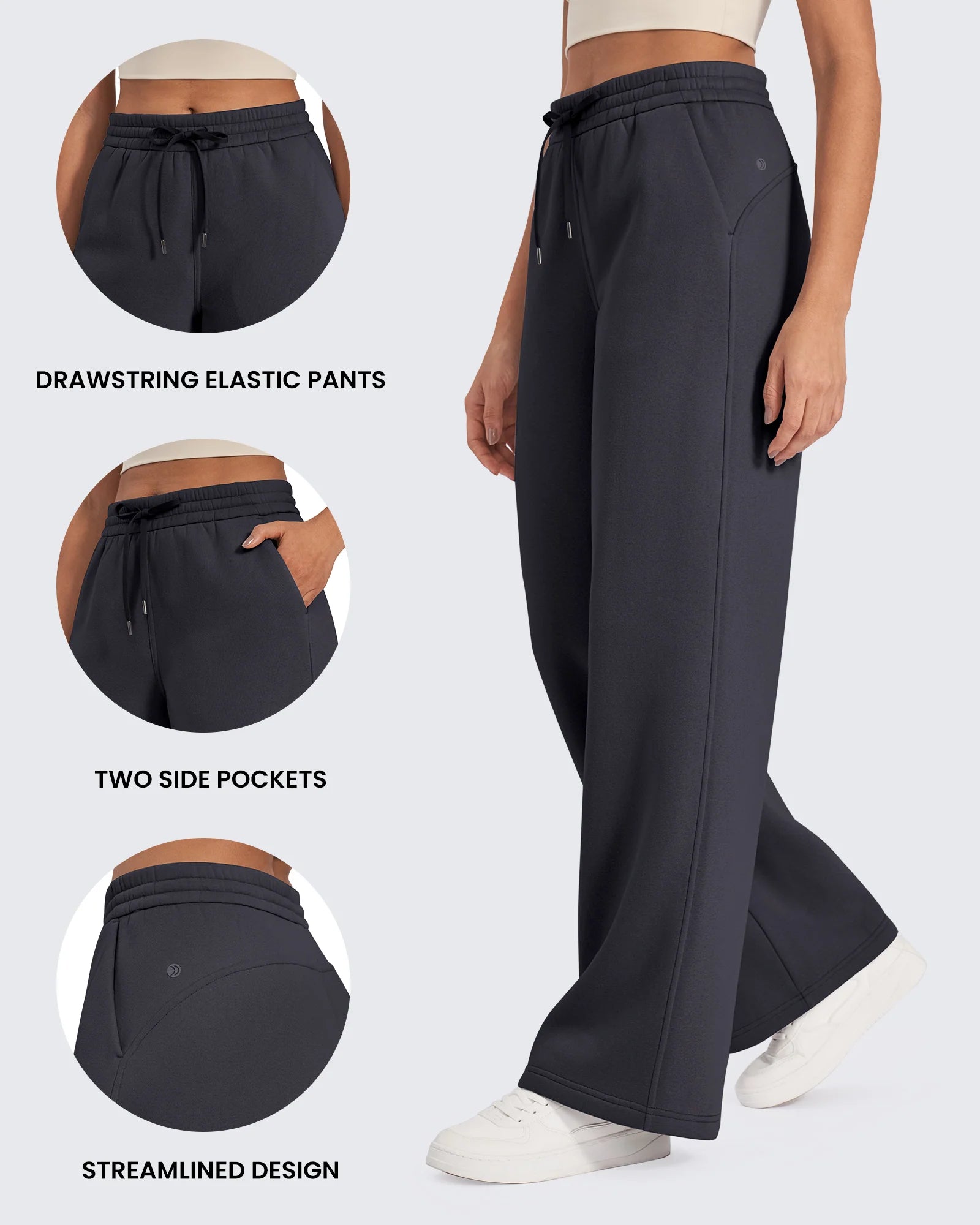 Flurrylux Fleece Lined Drawstring High-Waist Pants