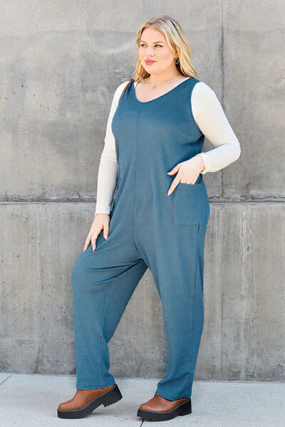 Full Size Sleeveless Straight Jumpsuit