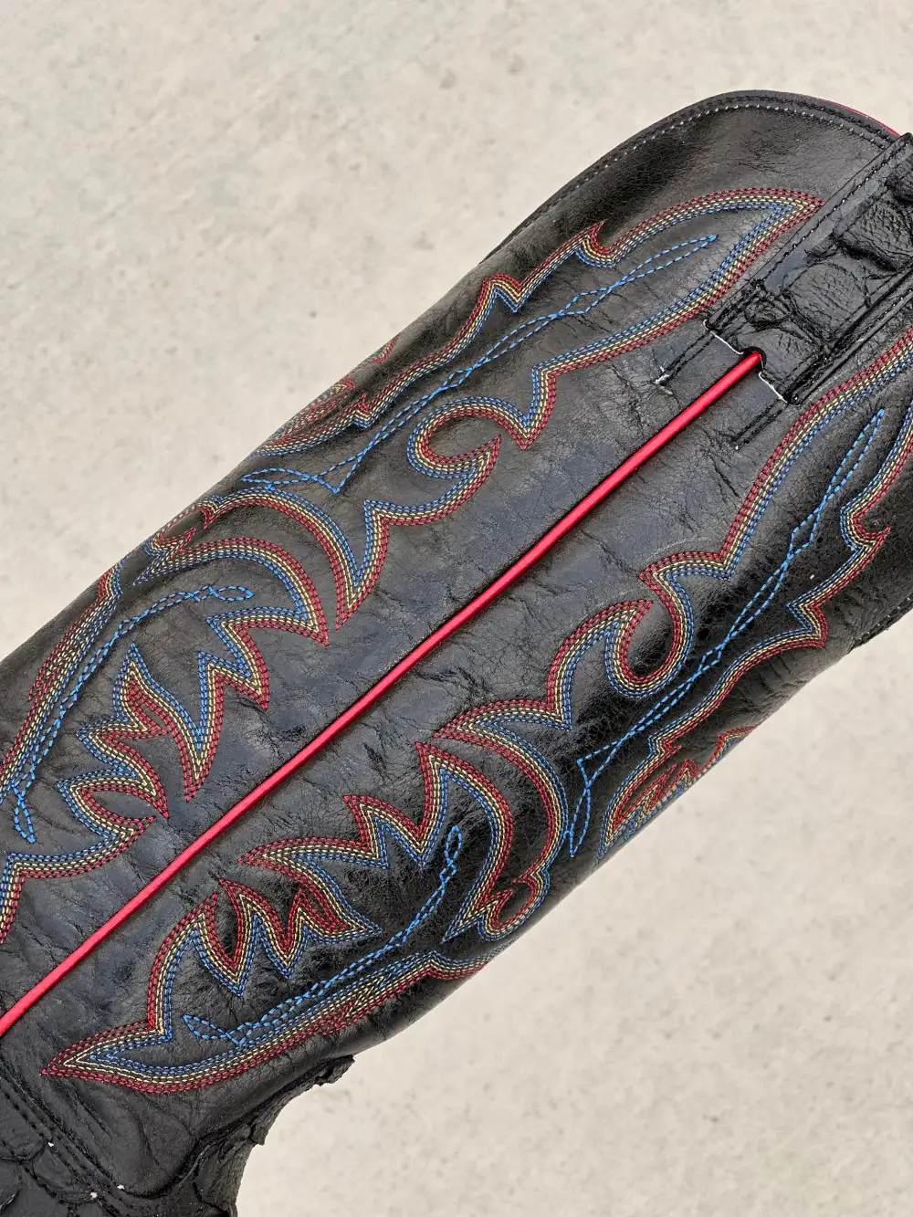 Mens Black Matte Python Leather Boots With Black Shaft