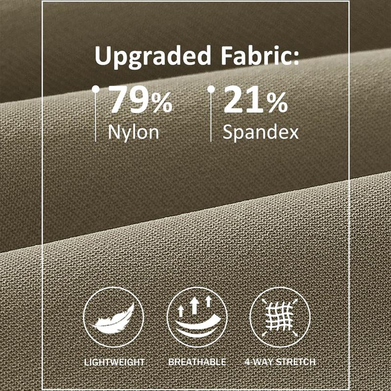 Men’s 9” Quick-Dry Stretch Golf & Work Shorts – Lightweight Casual Shorts with 3 Pockets