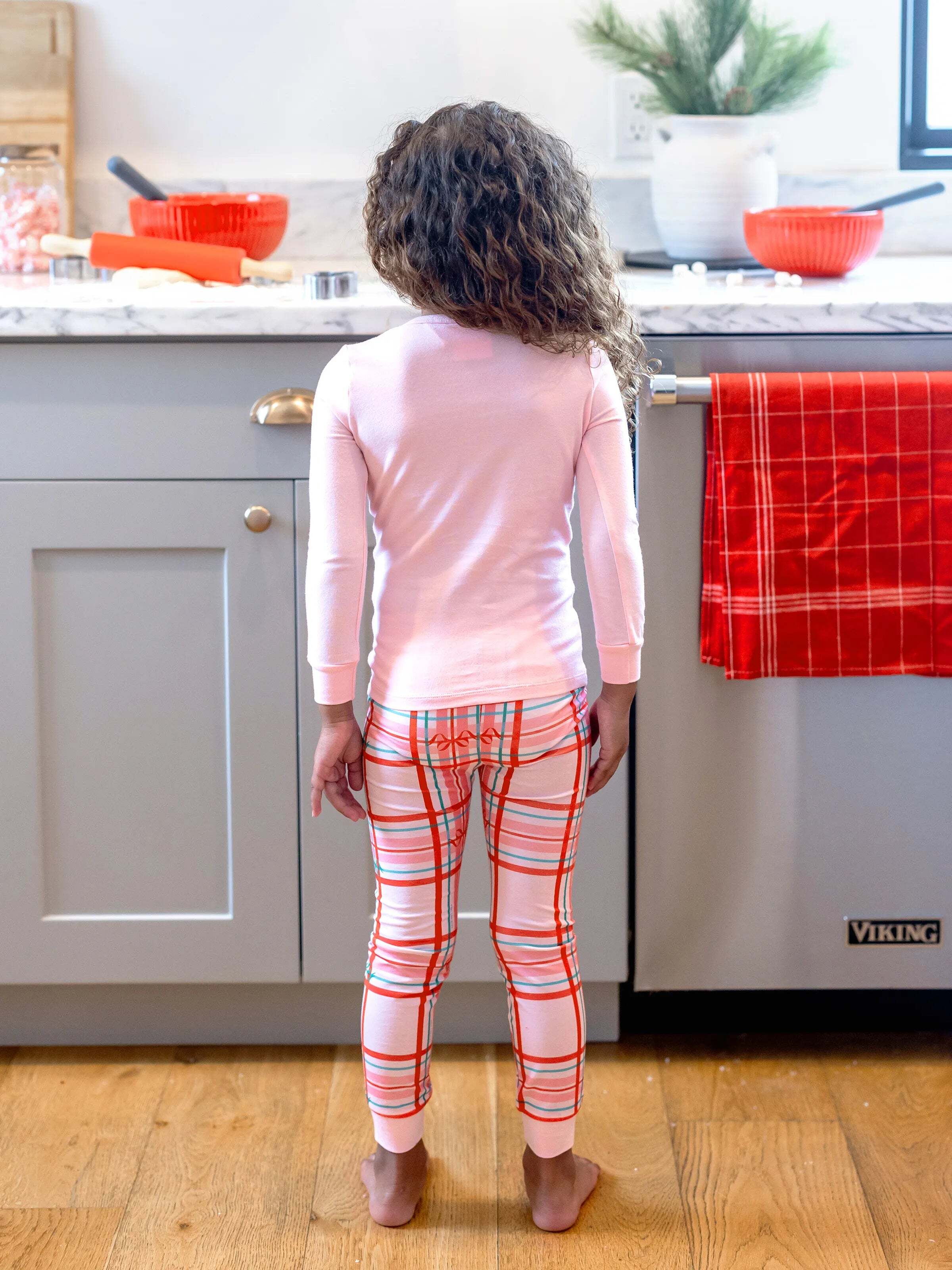 Barbie Christmas Mommy and Organic Cotton Snug-fitting Pajamas Set Pink