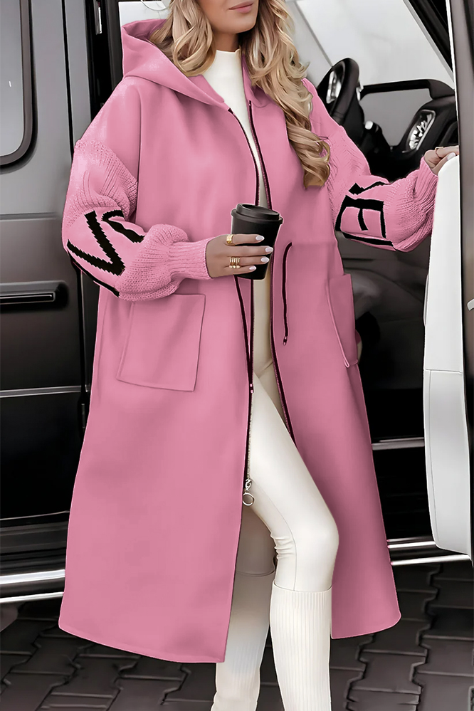 Women's Fashion Letter Pattern Patchwork Jacket