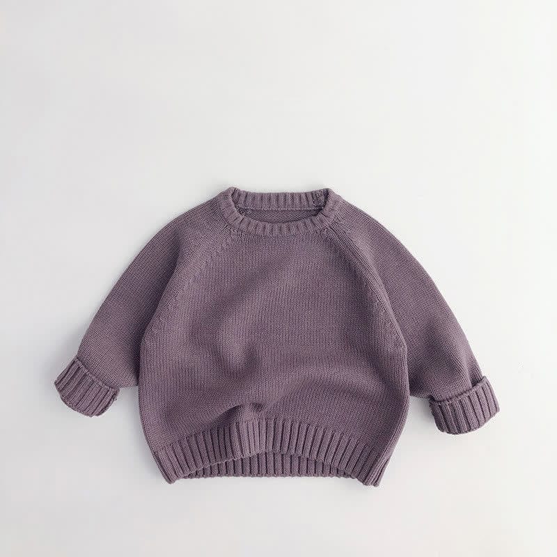 Toddler Solid Color Loose Relax Sweater