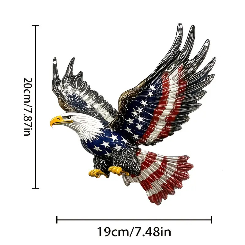 Eagle American Flag Window Hanging