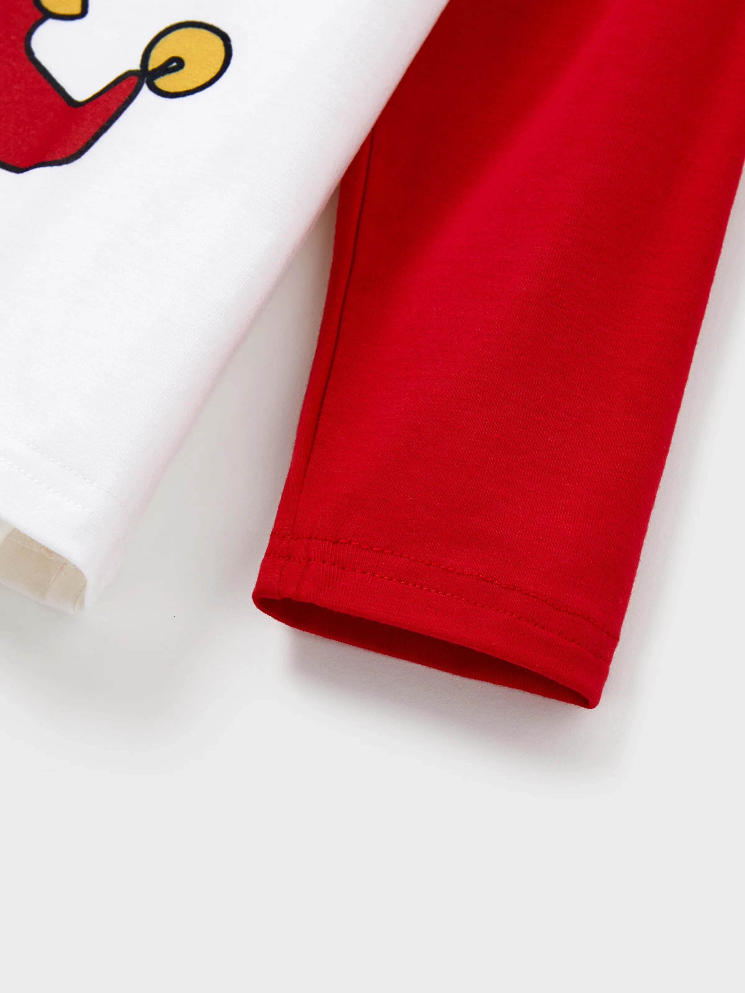 Christmas Matching Family Pajamas Set Christmas Elf Print PJS with Christmas Socks Red