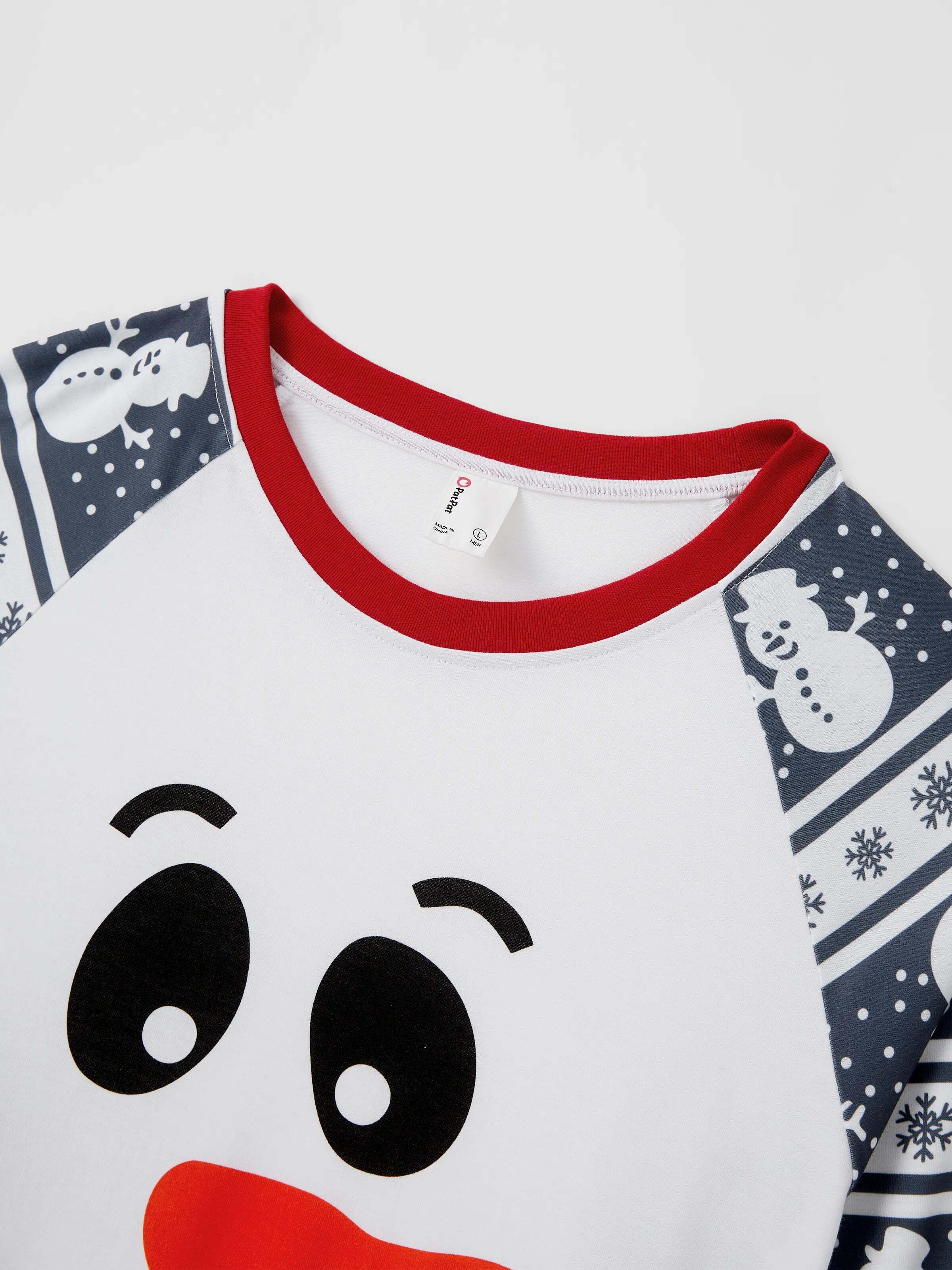 Matching Christmas Pajamas Family Snowman Pattern Long Sleeves PJs Sets Christmas Socks Dark Grey