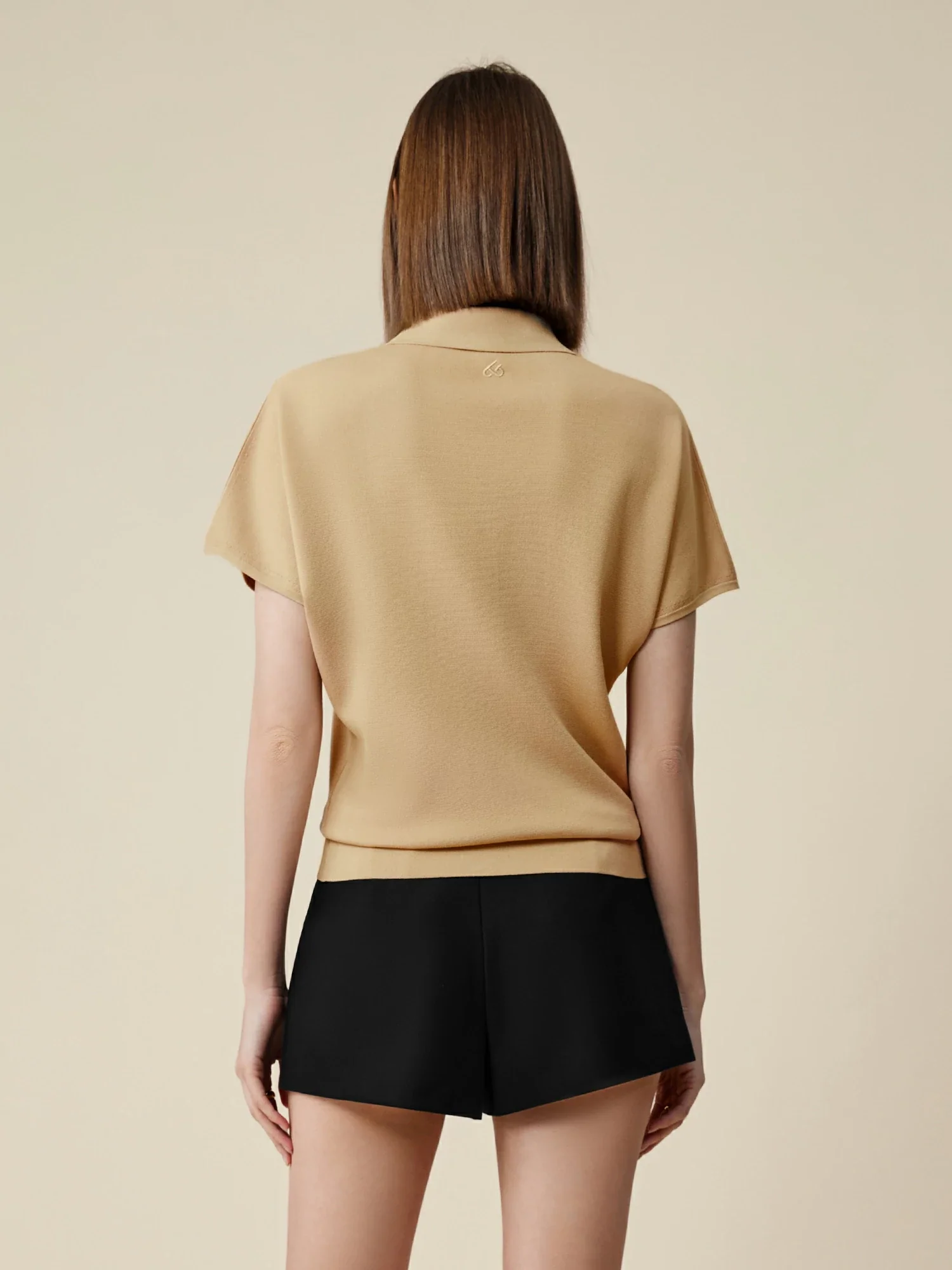 Polo Neck Short Sleeve Knit Shirt