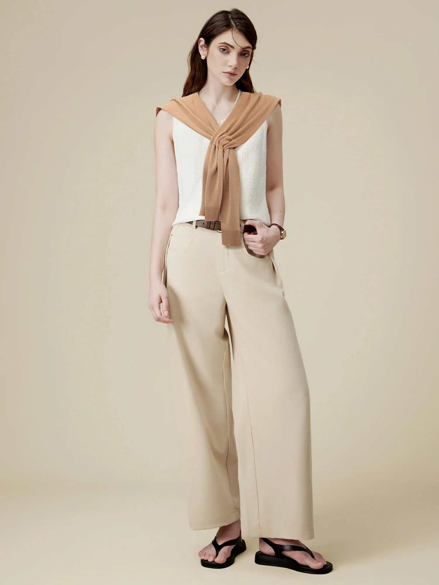 Women's 100% Lyocell Knitted Knotted Shawl Wraps Detachable False Collar