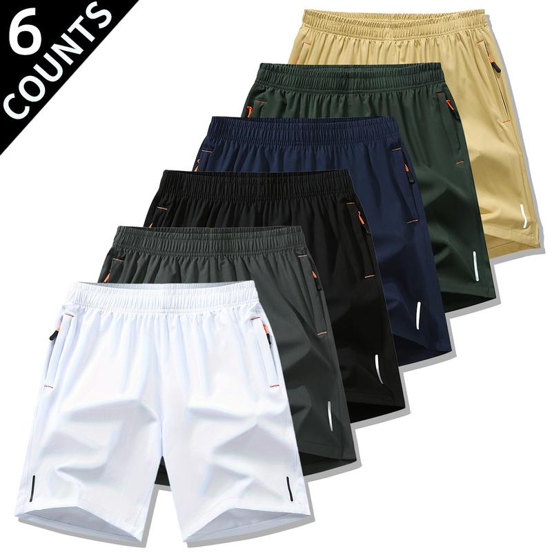 6-piece set shorts for men Summer men's casual quick drying shorts, sports and casual jogging