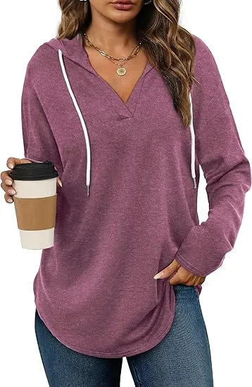 Womens Fashion Tops Hoodies for Women Pullover Oversized Sweatshirts Long SLeeve Shirts Loose Fit