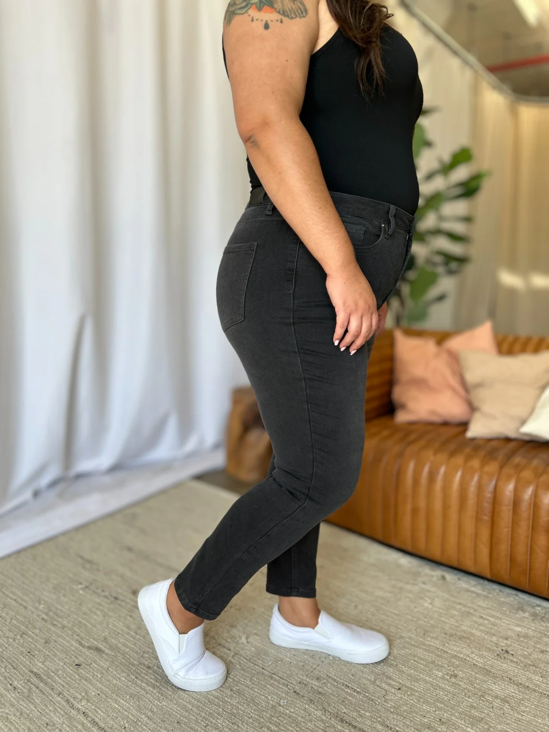 Full Size High Rise Tummy Control Skinny Jeans