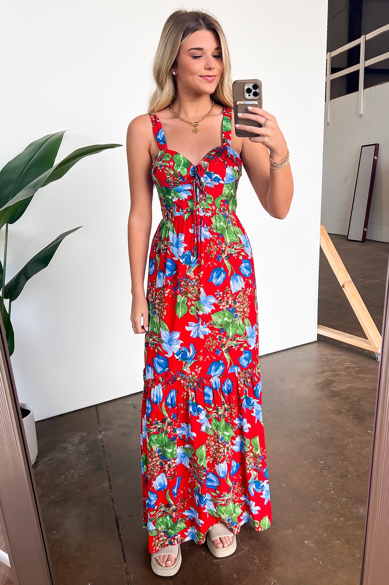 Exceptional Sight V-Neck Floral Maxi Dress