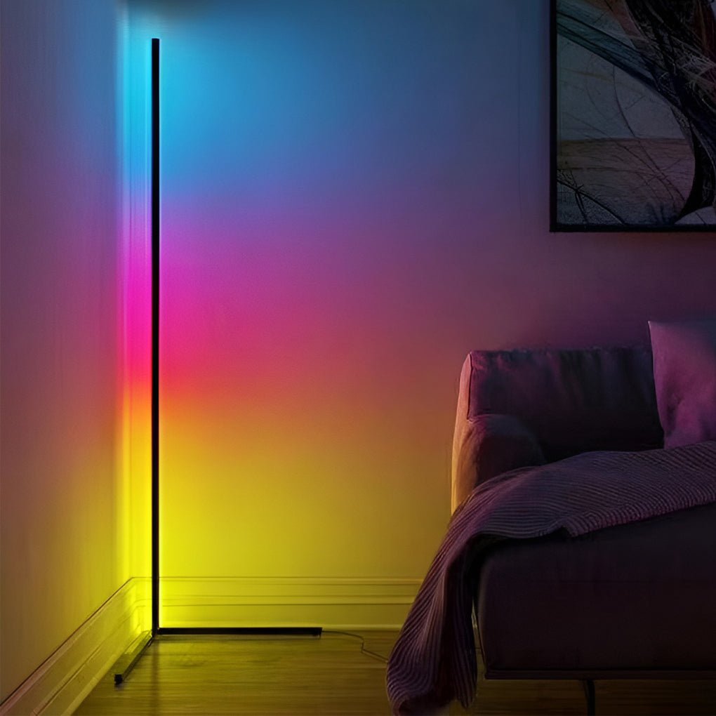 Minimalist Strip LED RGB Dimming with Remote Modern Floor Lamp Standing Lamp