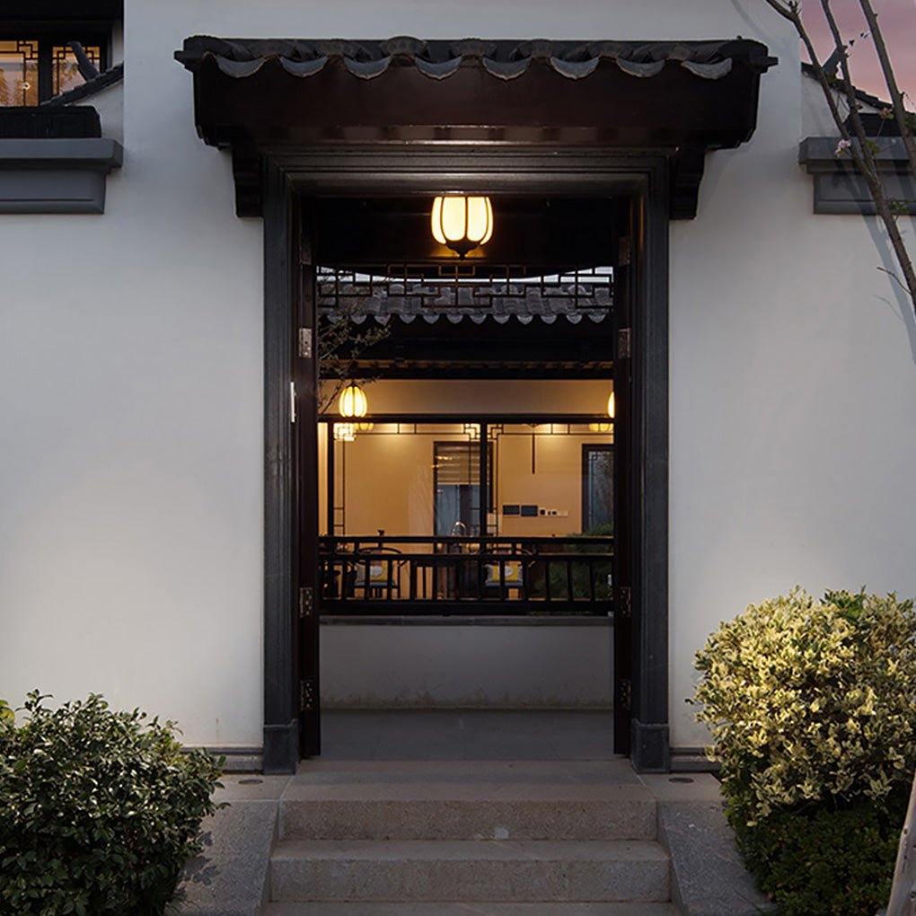 Outdoor Waterproof Landscape Garden Lamp Imitation Marble Villa Chandelier