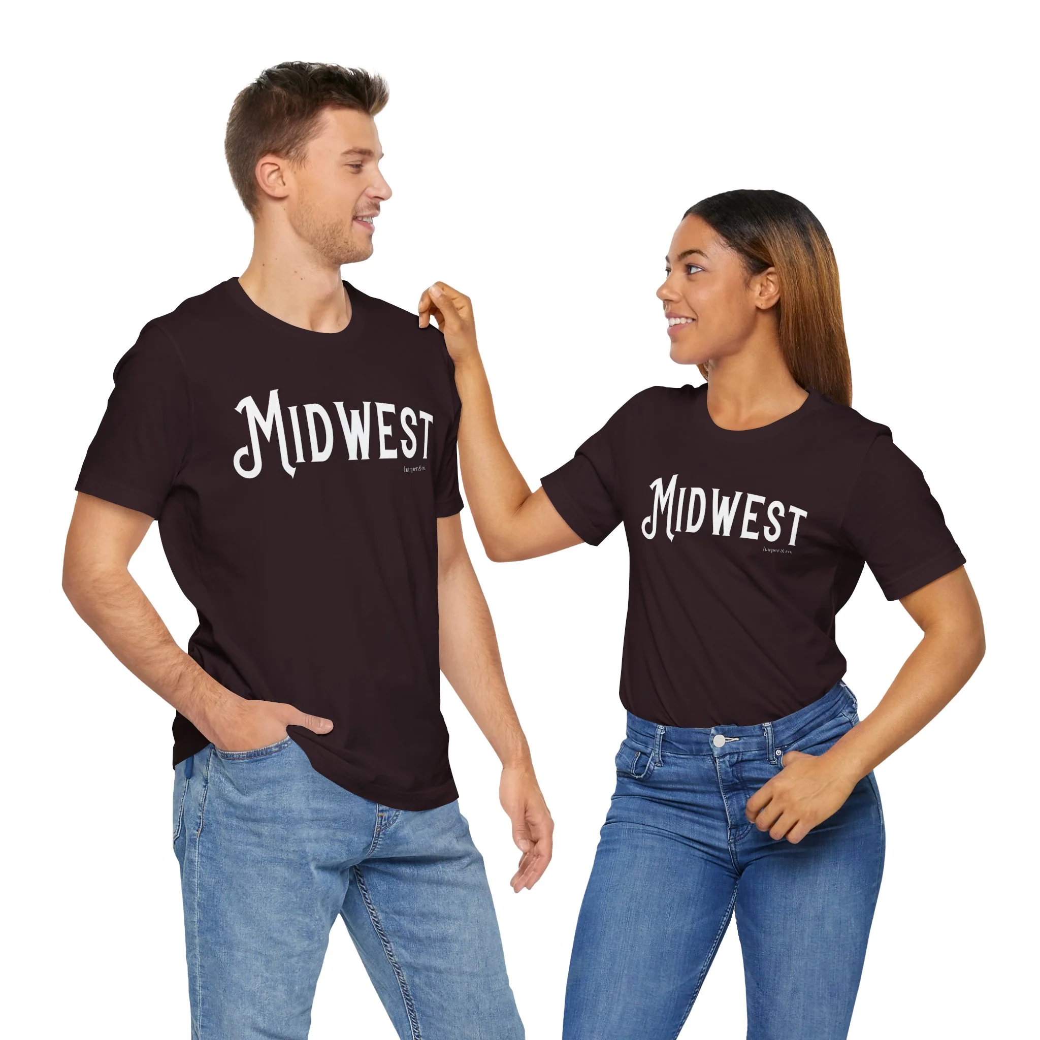 Midwest Unisex Jersey Tee - Casual Soft Cotton Short Sleeve Shirt