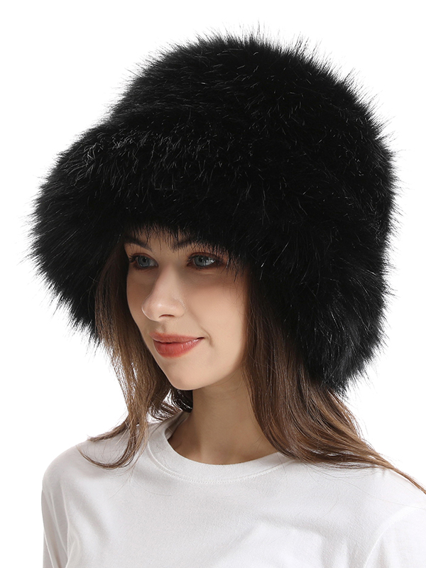 Keep Warm Solid Color Bucket Hat