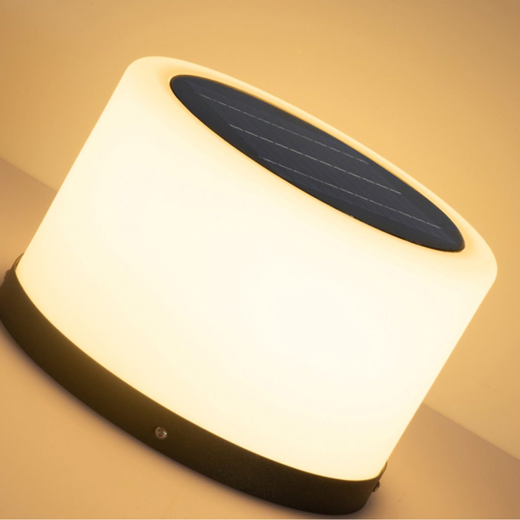 Round Acrylic Waterproof White LED Modern Solar Lights Outdoor Garden Lights