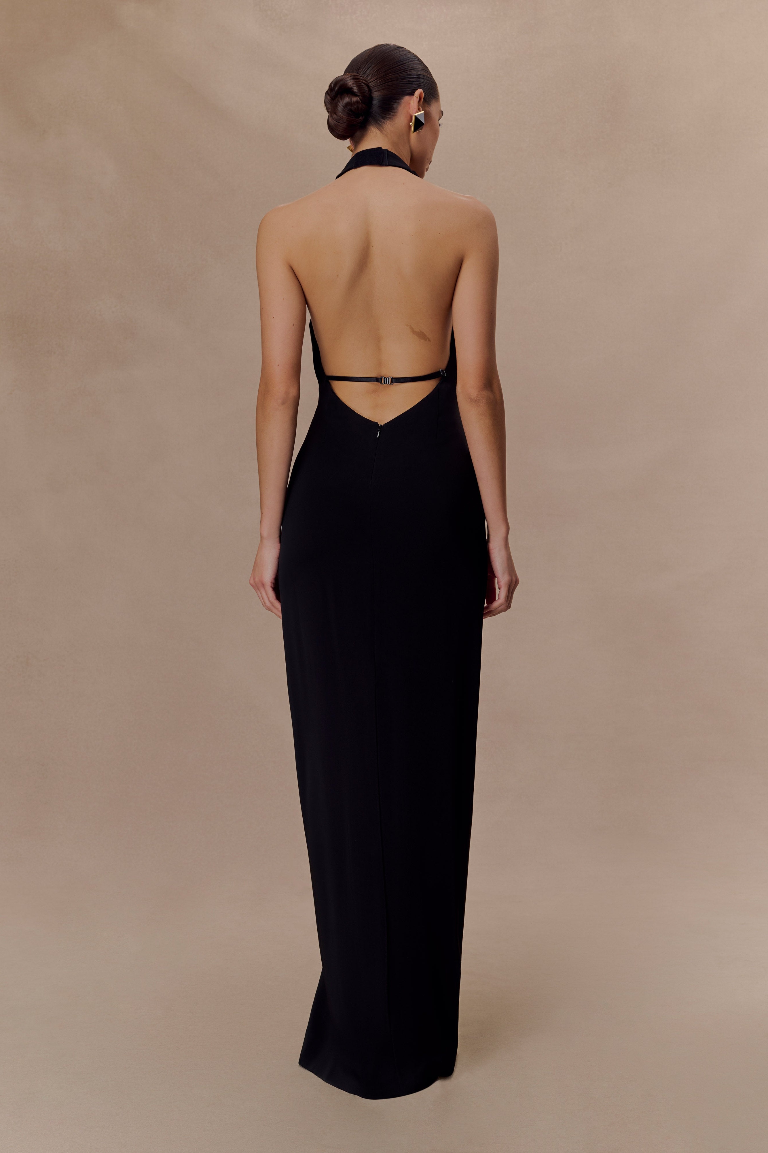 Black Low Neck Maxi Dress