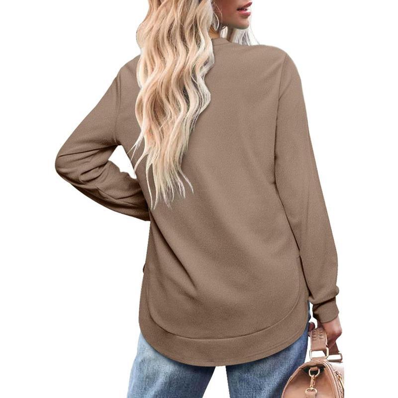 Cozy High-Low Crewneck Sweatshirt