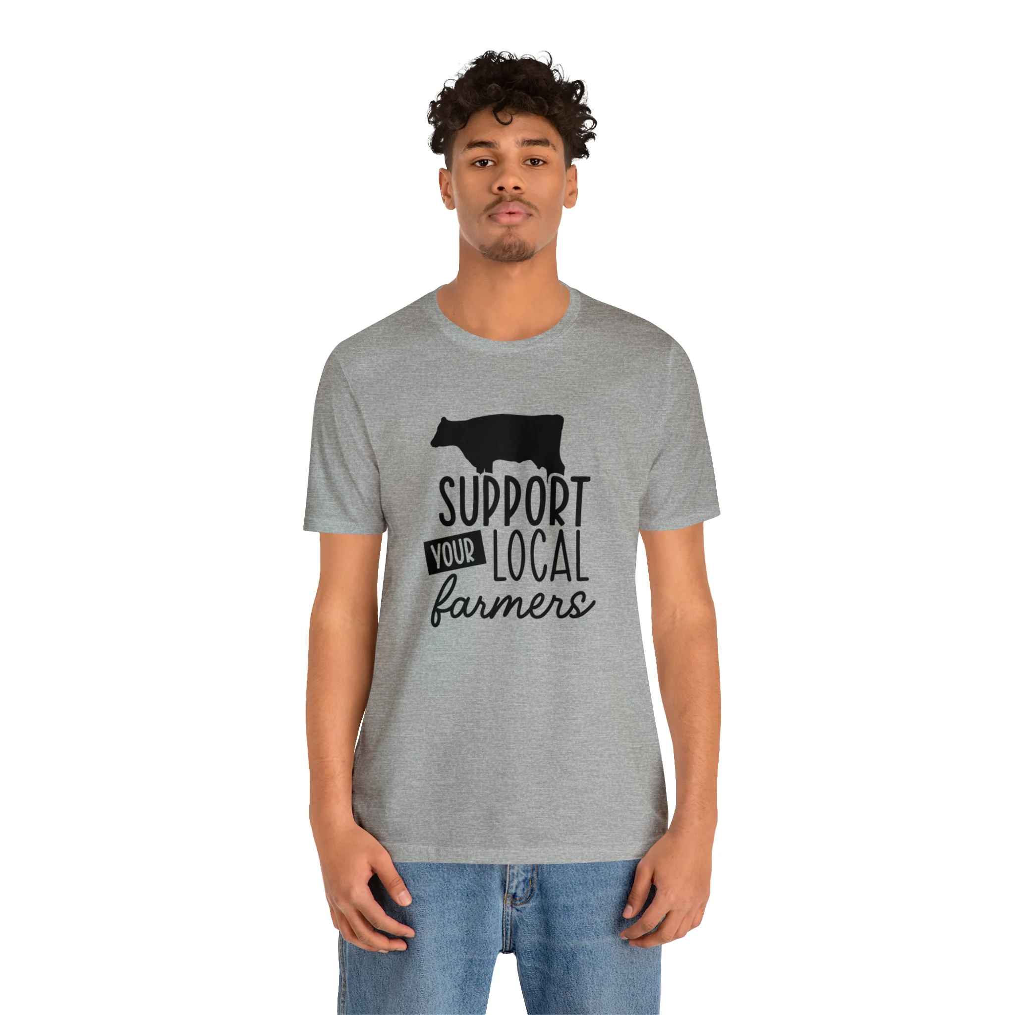 Support Farmers Cattle Unisex Jersey Short Sleeve Tee
