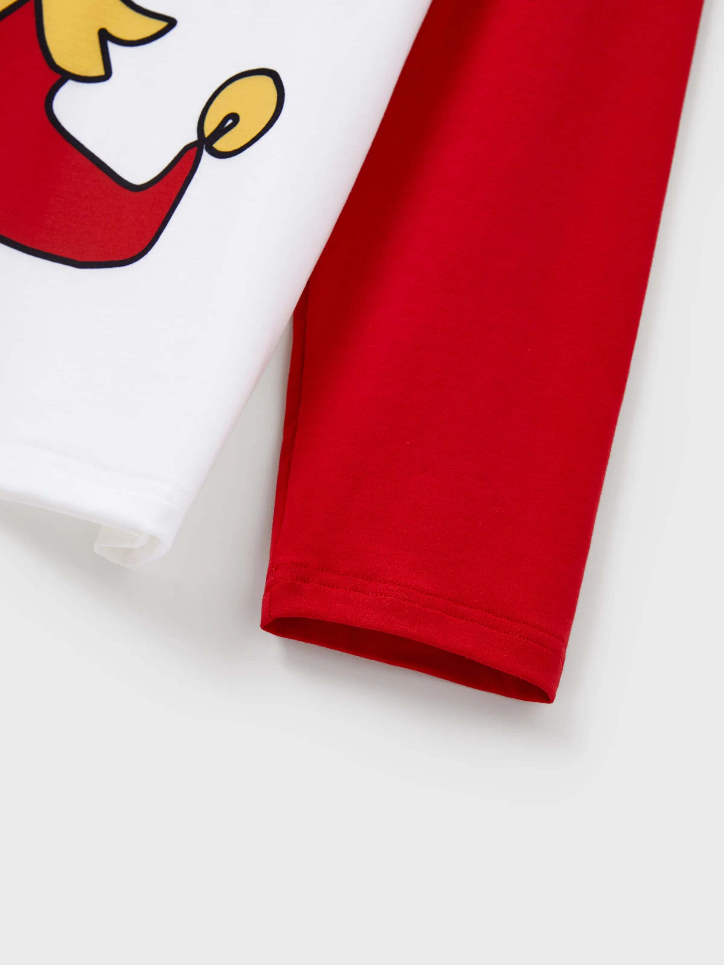 Christmas Matching Family Pajamas Set Christmas Elf Print PJS with Christmas Socks Red