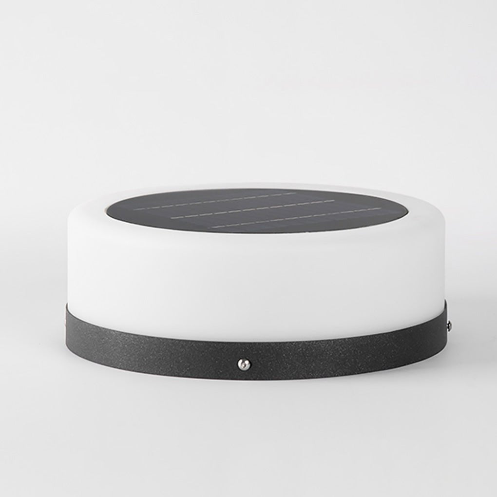 Round Acrylic Waterproof White LED Modern Solar Lights Outdoor Garden Lights