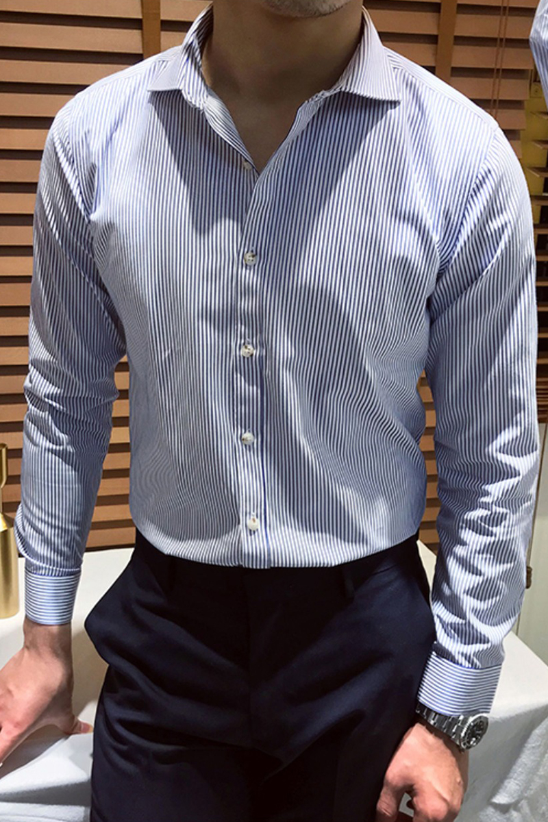 Men's Blue Striped Shirts