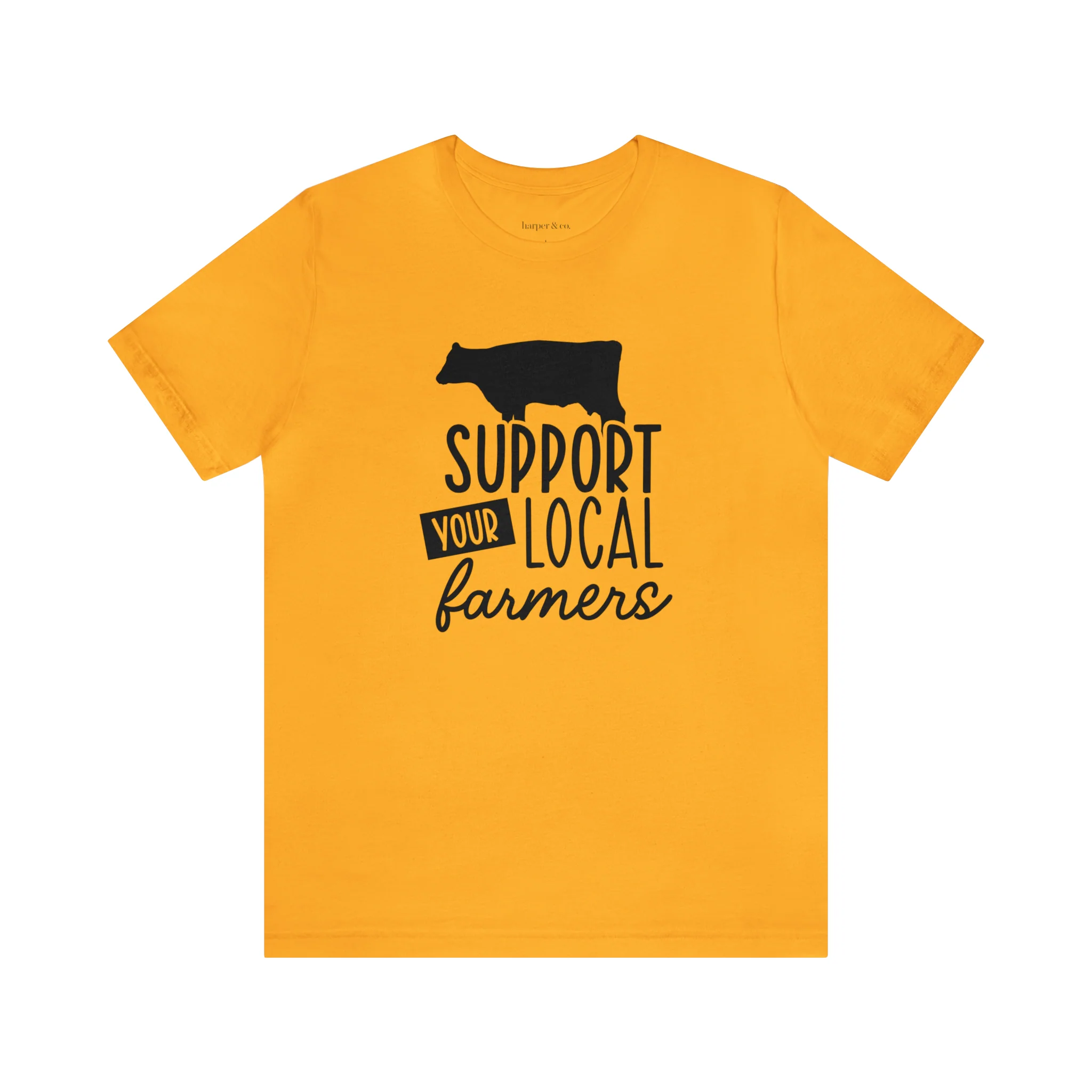 Support Farmers Cattle Unisex Jersey Short Sleeve Tee