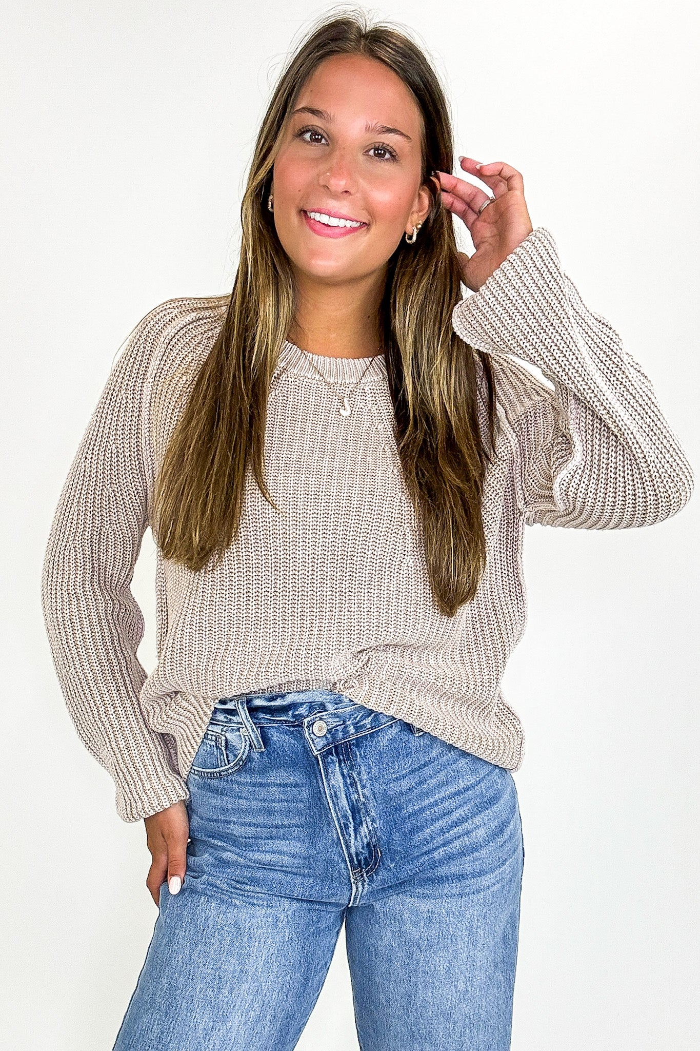 Fireside Stone Washed Round Neck Sweater