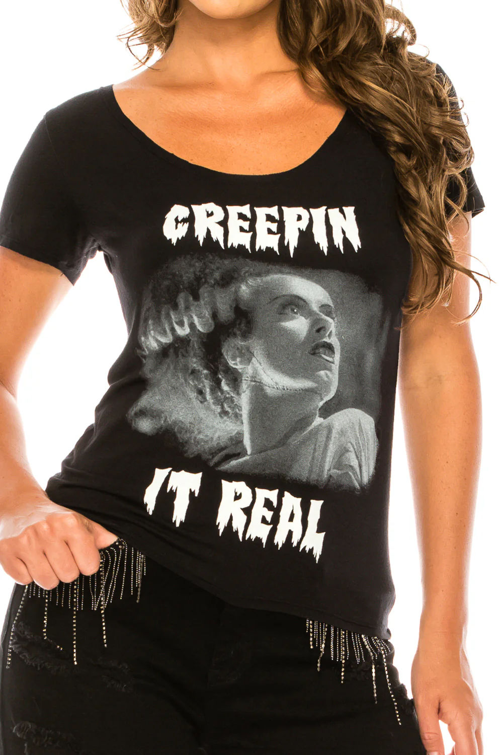 CREEPIN IT REAL BRIDE OF FRANKIE SHIRT